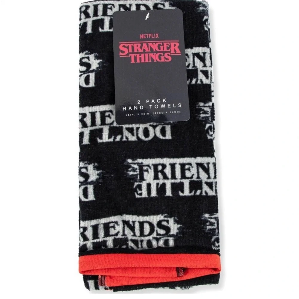 NWT 2 pack of Netflix hit show stranger things dish towels 100% cotton
